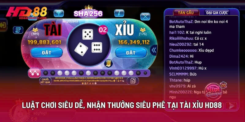 Luật Chơi Siêu Dễ, Nhận Thưởng Siêu Phê Tại Tài Xỉu HD88