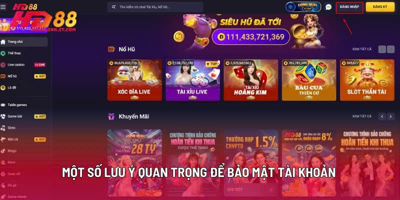 Một Số Lưu Ý Quan Trọng Để Bảo Mật Tài Khoản