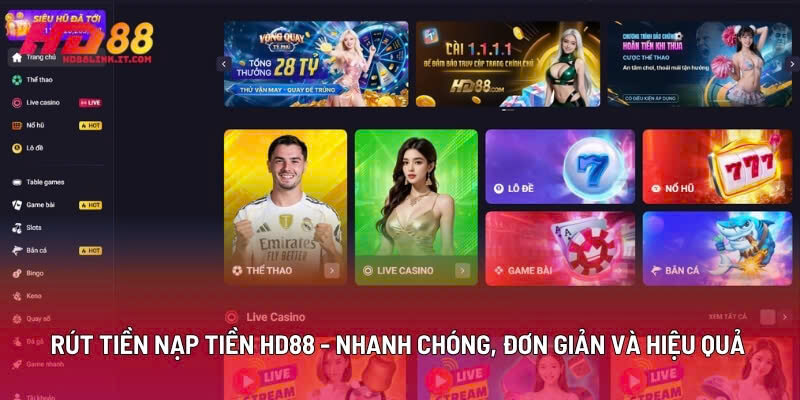 Rút Tiền Nạp Tiền HD88
